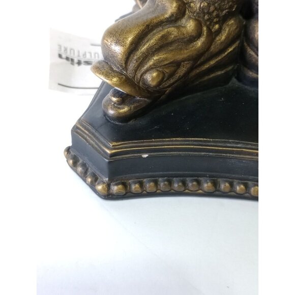 Austin Sculpture Figural Statue Dolphin Pedestal Signed Vintage 1993 - Picture 10 of 11